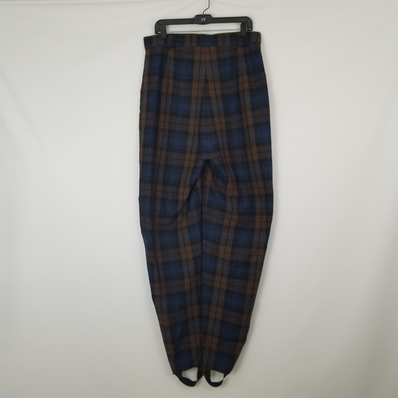 VINTAGE PLUS SIZE WOMENS 18 PLAID PANTS STIRRUPS - Picture 6 of 6